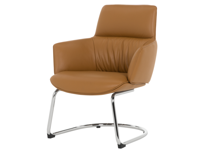 Посетителски стол Carmen KELLS (кожа кафе)